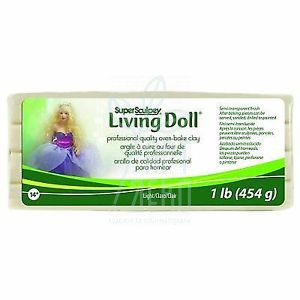 Пластика для ляльок Living Doll, Тілесна світла, 454 г, Sculpey