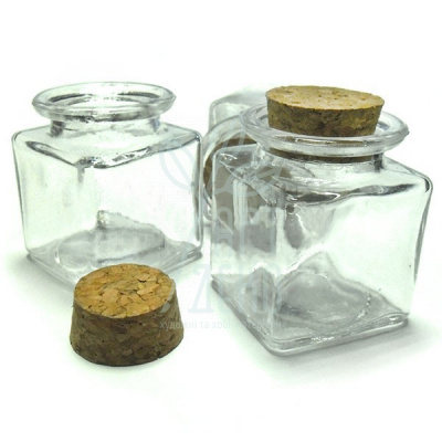 Пляшечка скляна з пробкою, Ø 2,5 см, висота 5 см, Regina