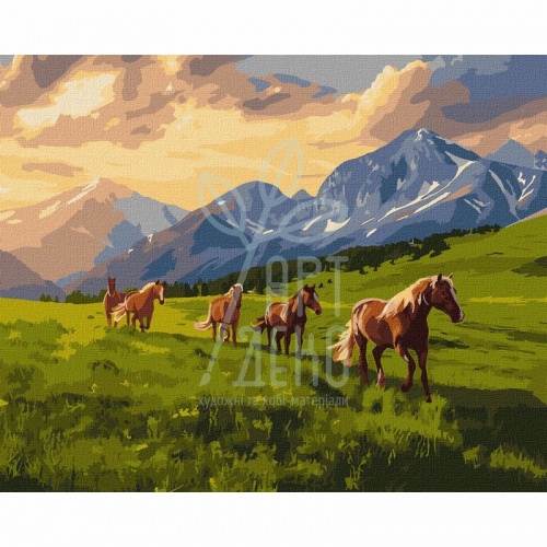 Набір для розпису за номерами "Вільні духом", 40х50 см, Ідейка