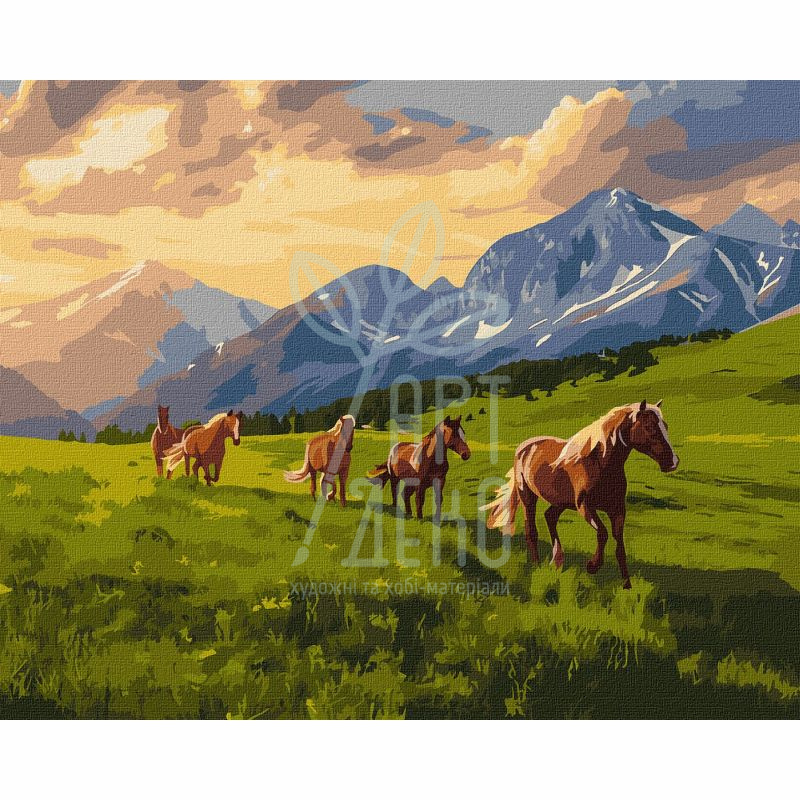 Набір для розпису за номерами "Вільні духом", 40х50 см, Ідейка