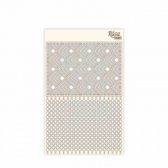 Чипборд для скрапбукінгу "Абстракція 2", білий картон, 12,6х20 см, ROSA Talent