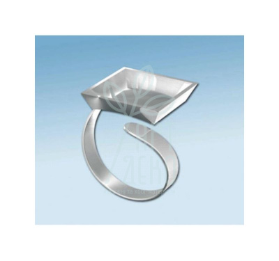 Перстень металевий, квадратний, Fimo