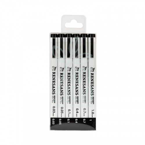 Набір лайнерів Fineliners, 6 шт, Renesans