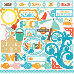 Лист наклейок 30х30 см Splash Collection Kit Element Stickers, Echo Park