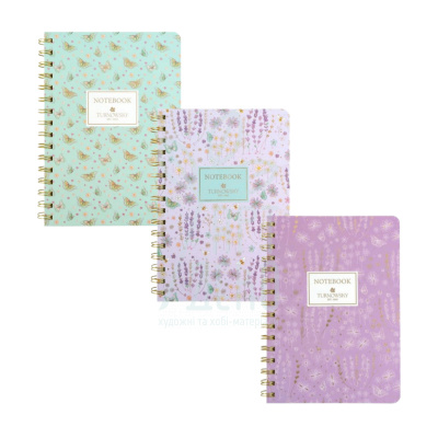 Блокнот Turnowsky Morning Dew, спіраль, А5 (14,8х21 см), клітинка, 80 л., Axent