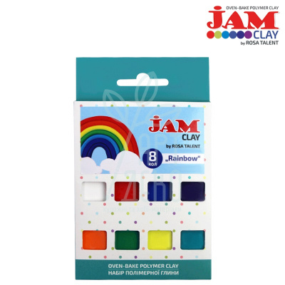 Набір полімерної глини Jam Clay "Rainbow", 8х20 г, ROSA