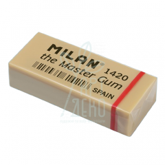 Гумка 1420 Master Gum, прямокутна 5,5х2,3х1,3 мм, біла, Milan