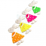 Набір декору з фетру "Кролик в сукні", 8 см, 4 шт, Україна