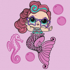 Набір для розпису за номерами "L.O.L. Surprise! Mermaids Waves", 40х40, Ідейка 