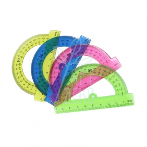 Транспортир пластиковий Mix 4 180°/100 мм, Josef Otten