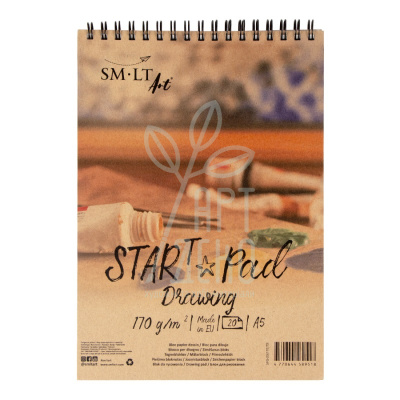 Альбом для рисунку STAR T, спіраль, А5 (14,8х21 см), 170 г/м2, 20 л., SMILTAINIS