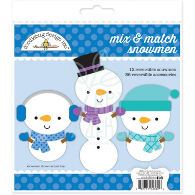 Набір висічок Mix & match snowmen craft kit, Doodlebug