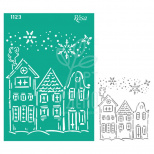 Трафарет багаторазовий самоклеючий, №1123, серія "Новий Рік", А4 (21х29,7 см), ROSA Talent