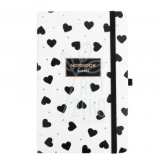 Книга записна Partner Black&White, 12,5х19,5 см, клітинка, 96 л., Axent