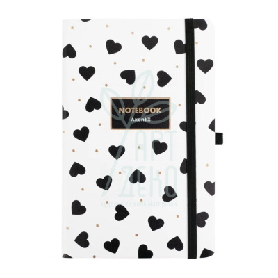 Книга записна Partner Black&White, 12,5х19,5 см, клітинка, 96 л., Axent