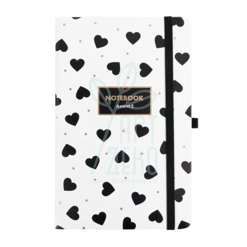 Книга записна Partner Black&White, 12,5х19,5 см, клітинка, 96 л., Axent