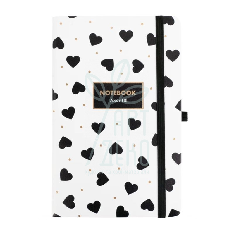 Книга записна Partner Black&White, 12,5х19,5 см, клітинка, 96 л., Axent