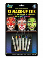 Набір олівців для аквагриму Regular Makeup Sticks/Bright Colours 6 шт., Wolfe Набір олівців для аквагриму Regular Makeup Sticks/Bright Colours 6 шт., Wolfe