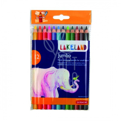Набір олівців кольорових Lakeland Jumbo, товсті, у блістері, 12 кол., DERWENT