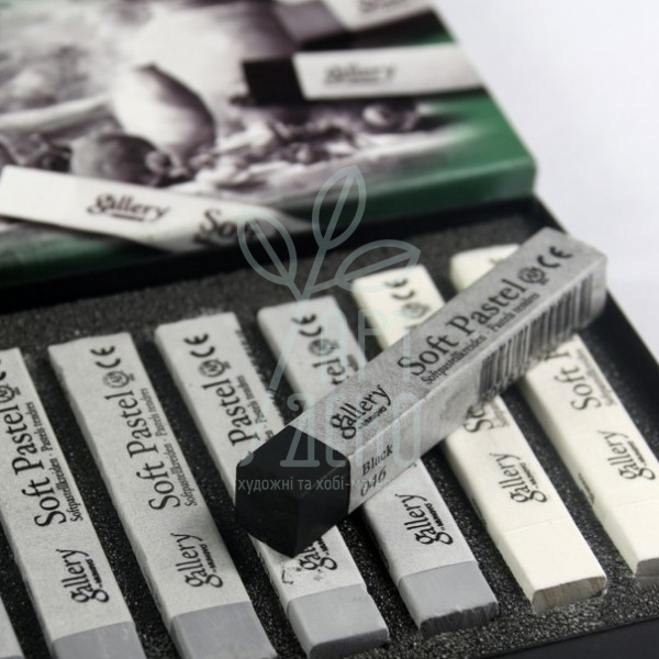 Набір пастелі сухої Gallery Artist Soft Pastels Graytone MPV-12G, 12 шт, MUNGYO