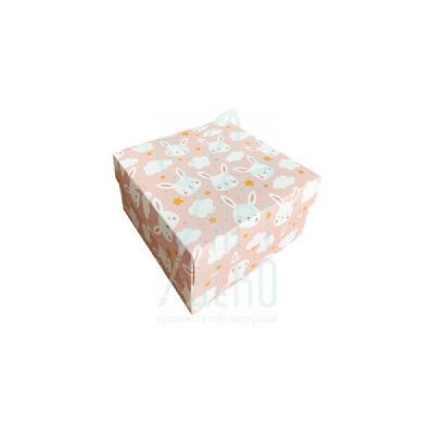 Коробка декоративна "Зайченята", 14,5х14х7,2 см, Україна