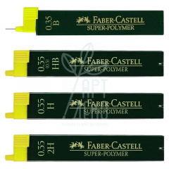 Грифелі Super-Polymer для механічного олівця, 0,35 мм, 12 шт., Faber-Castell Грифелі Super-Polymer для механічного олівця, 0,35 мм, 12 шт., Faber-Castell