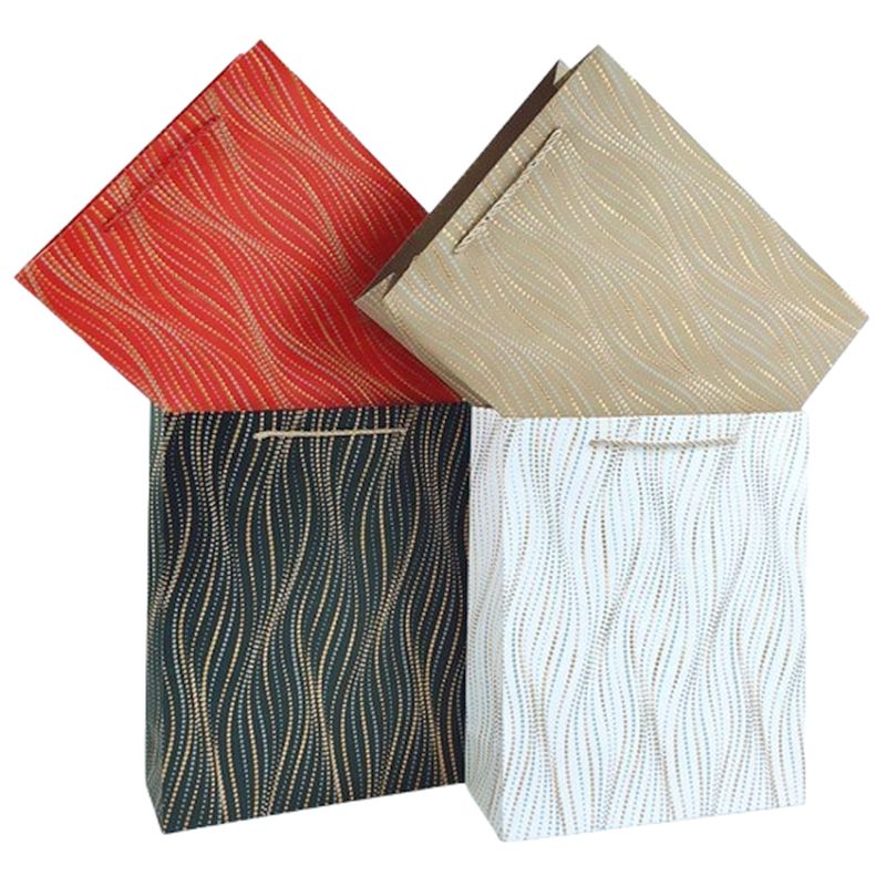 Пакет подарунковий "Блискучі хвилі", 26х32х10 см, Україна