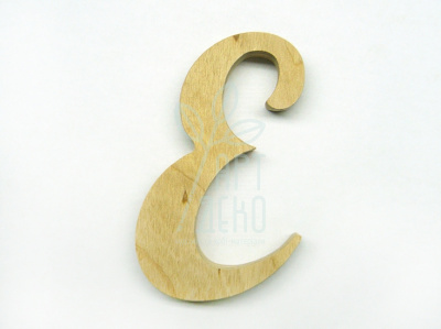 Літера "Е", вільха, 6х9 см, Україна