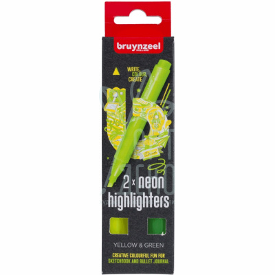 Набір маркерів Highlighter Yellow/Green, 2 кол., Bruynzeel