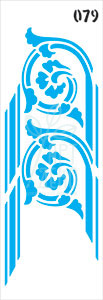 Трафарет декоративний 079 Рослинний орнамент, 10,7х31,1 см, Україна