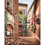 Набір для розпису за номерами Міський пейзаж "Сонячна вуличка", 40х50 см, Ідейка