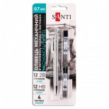 Набір олівець механічний, 0,7 мм, гумки, стержні HB, 2B, Santi