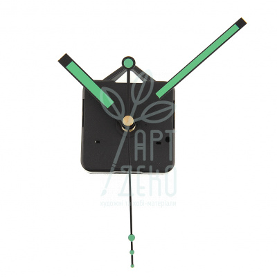 Механізм для годинника, стрілки зелені прямокутні, Китай