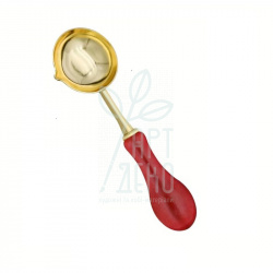 Ложка для сургуча, дерев'яна ручка, 10 см