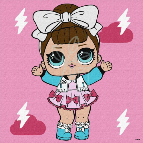 Набір для розпису за номерами "L.O.L. Surprise! Game on Fancy", 25х25 см, Ідейка