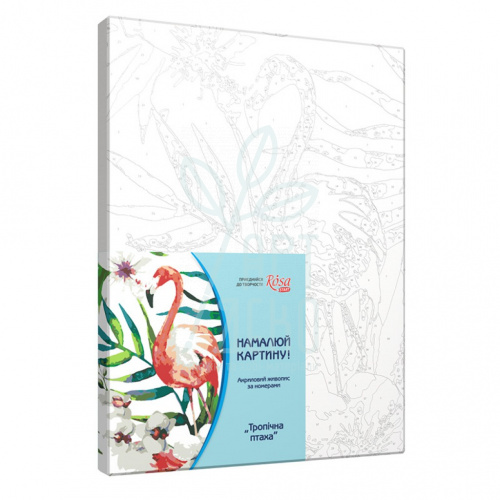 Набір для розпису за номерами "Тропічна птаха", 35х45 см, ROSA START