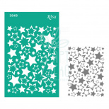 Трафарет багаторазовий самоклеючий Фоновий , №3049, серія "Новий рік", 13х20 см, ROSA Talent