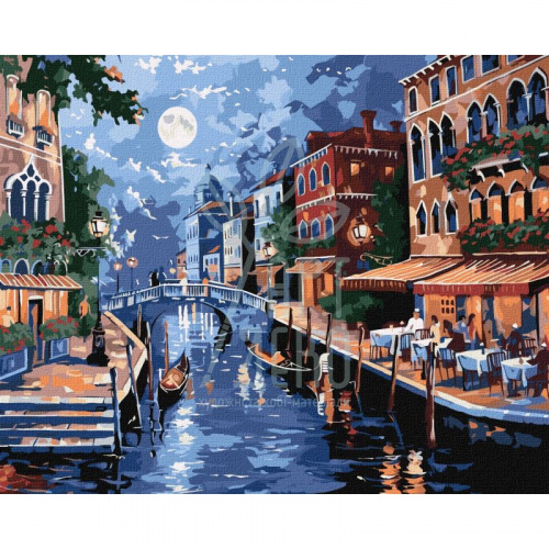 Набір для розпису за номерами "Романтика Італії", 40х50 см, Ідейка