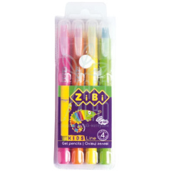 Набір олівців гелевих Neon, 4 шт, ZiBi