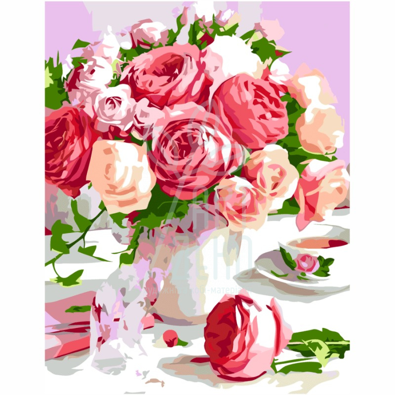 Набір для розпису за номерами "Запашний букет", 35х45 см, ROSA START