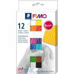 Набір полімерної глини "Basic Colours", 12х25 г, Fimo
