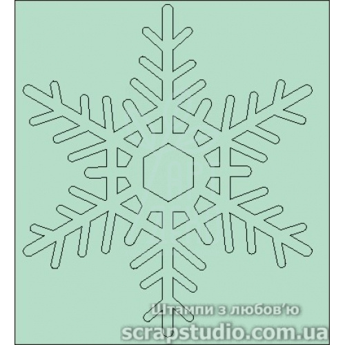 Чипборд "Сніжинка", 7,4х6,6 см, Україна
