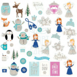 Набір висічок картонних Winter Wonderland Ephemera, 44 шт, Pebbles