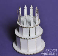 Чипборд 3D "Торт зі свічками" , Wycinanka