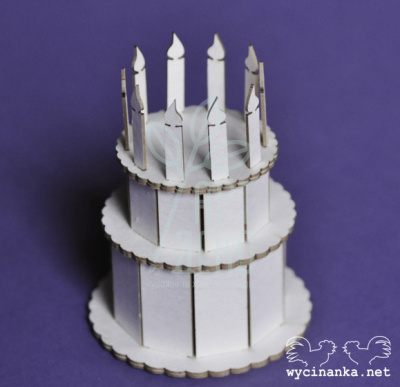 Чипборд 3D "Торт зі свічками" , Wycinanka
