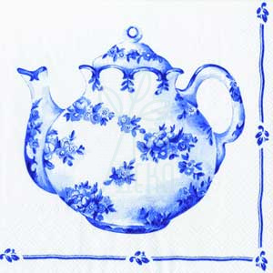 Серветка для декупажу "Чай для двох" біло-блакитний, 33х33 см, Німеччина