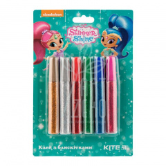 Клей з блискітками Shimmer&Shine, 6 кольорів, Kite