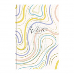 Зошит для записів, B5 (25х17,6 см), Soft Touch+тиснення, білий блок, клітинка, 80 л, Школярик