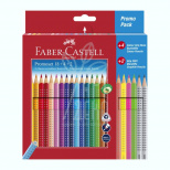 Набір олівців акварельних Promoset Grip, 18+4 Neon+2 чорнографітних, Faber-Castell 