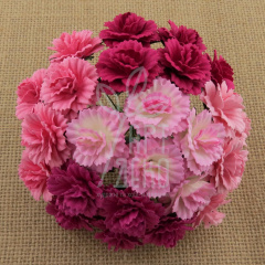 Квіти паперові Гвоздика, рожеві тони, 2,5 см, 5 шт., Тайланд
